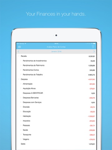 Finance iPad:Gestão Financeira screenshot 3