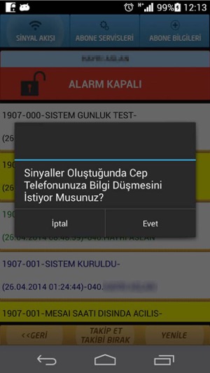 KOMSEK  ALARM SİNYAL TAKİBİ(圖2)-速報App