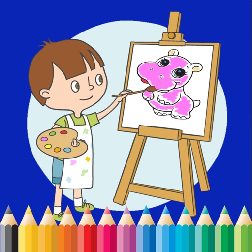 Baby Animal Cute Paint and Coloring Book - Free Games For Kids