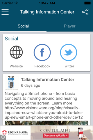 Talking Information Center screenshot 2