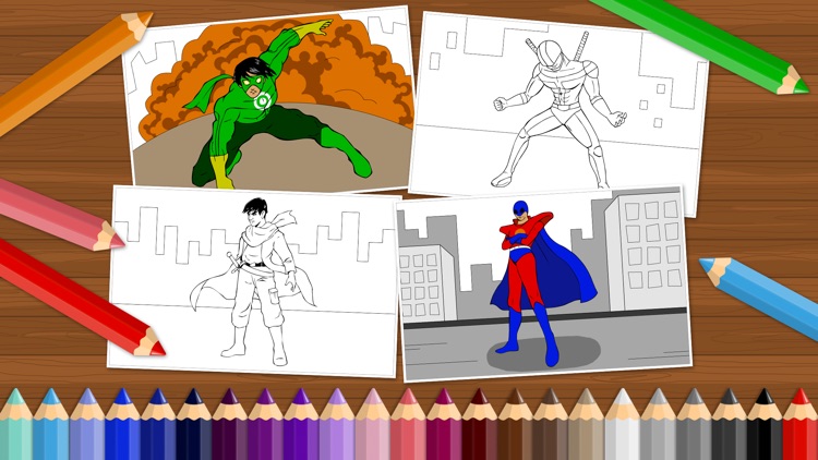 Superheroes - Coloring Book for Little Boys and Kids - Free Game