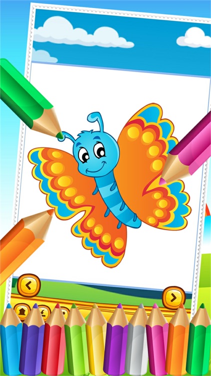 Butterfly Fairy and Bugs Coloring Book Drawing for Kid Games