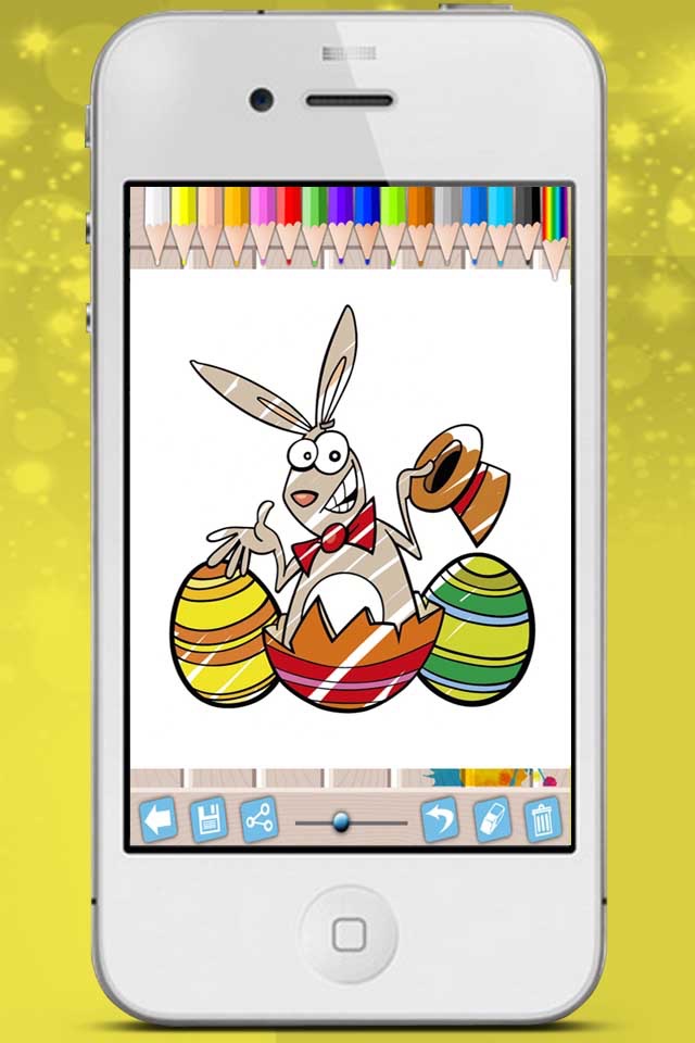 Easter chocolates picture book - paint Raster eggs bunnies coloring game kids screenshot 4