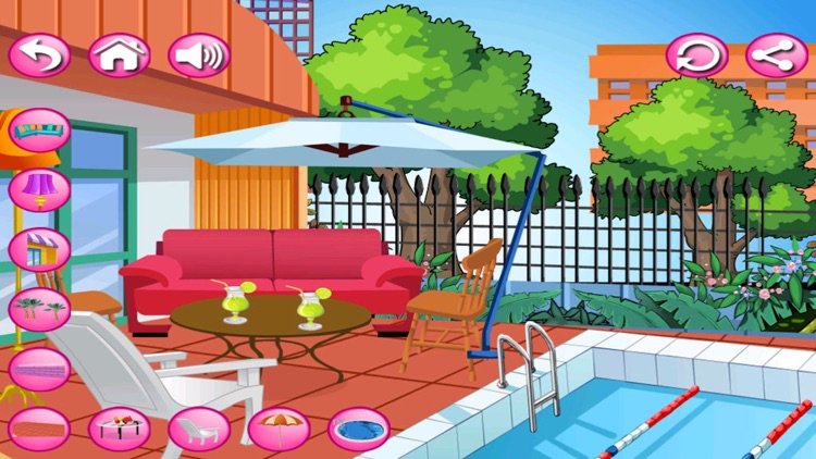 Room Decoration -Vacation Villa, Patio Party, Girls BedRoom, Kids Room, Punk Girl Room screenshot-4