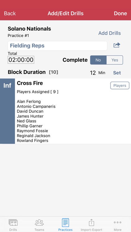 Big Time Coach - Practice Planner - Baseball screenshot-3