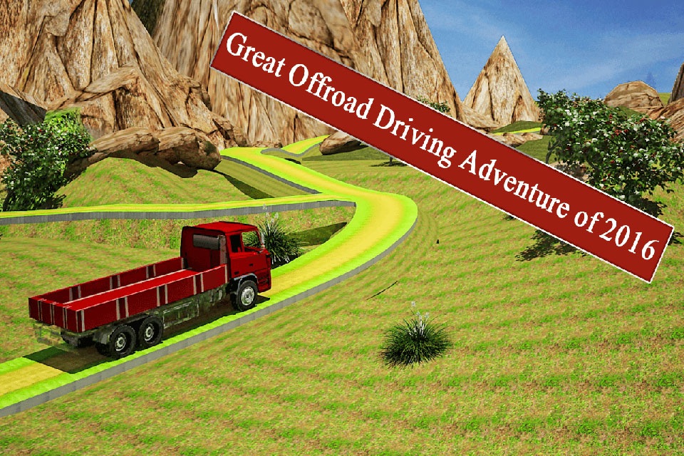 오프로드 운전 2016 산 모험 : 익스트림 운송 트럭 운전, 프로 레이서를위한 스피드 레이싱 시뮬레이터 screenshot 2