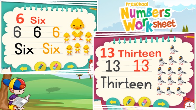 Preschool Numbers Worksheet screenshot-4