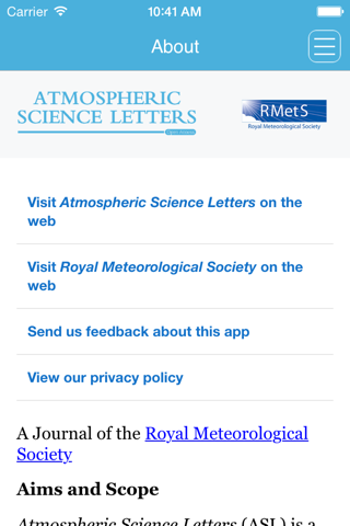 Atmospheric Science Letters screenshot 3