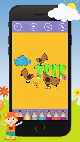 Game screenshot Дети раскраски игры: животные, ферма (Coloring book: Animal & Zoo) apk