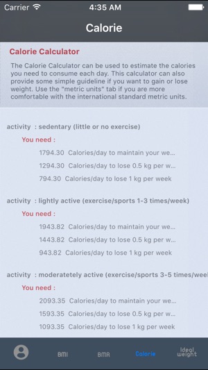 Simple Diet Plan for Ideal Weight Loss - Daily Calorie Intak(圖4)-速報App