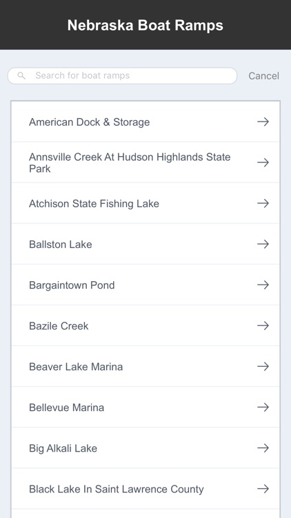 Nebraska Boat Ramps & Fishing Ramps