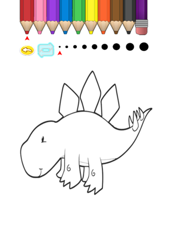 Kids Coloring Book - Cute Cartoon Dinosaur 1 screenshot 4