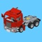 Build this big truck from LEGO Creator 7347 set, open doors, steer using the control knob, tilt the cabin and check the motor