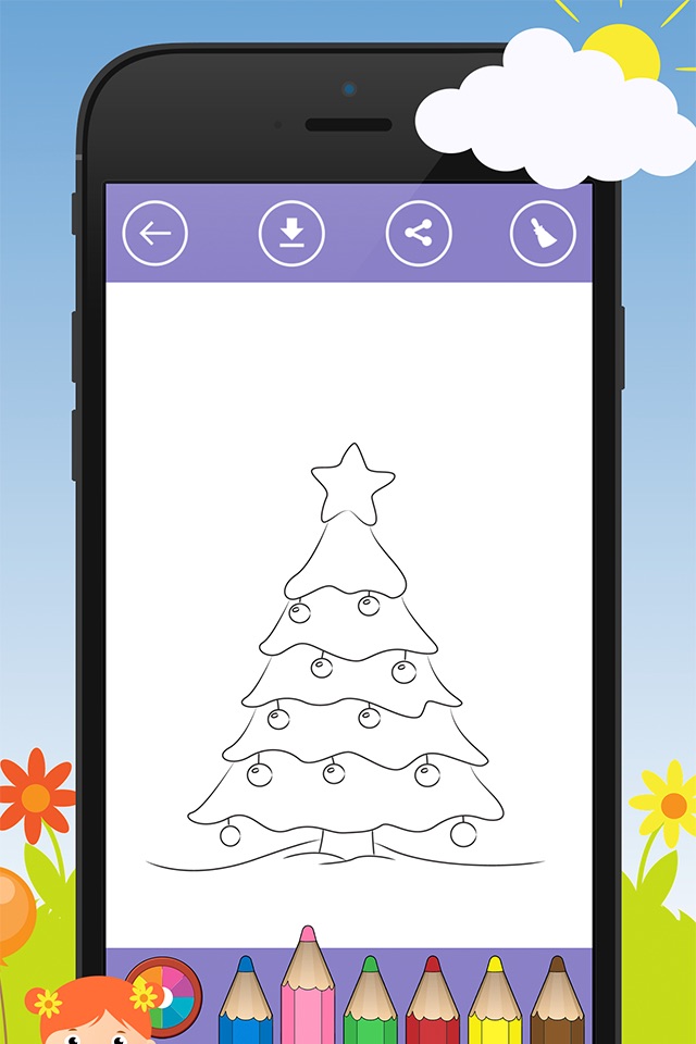 A Christmas and holiday season coloring Book for Children screenshot 3