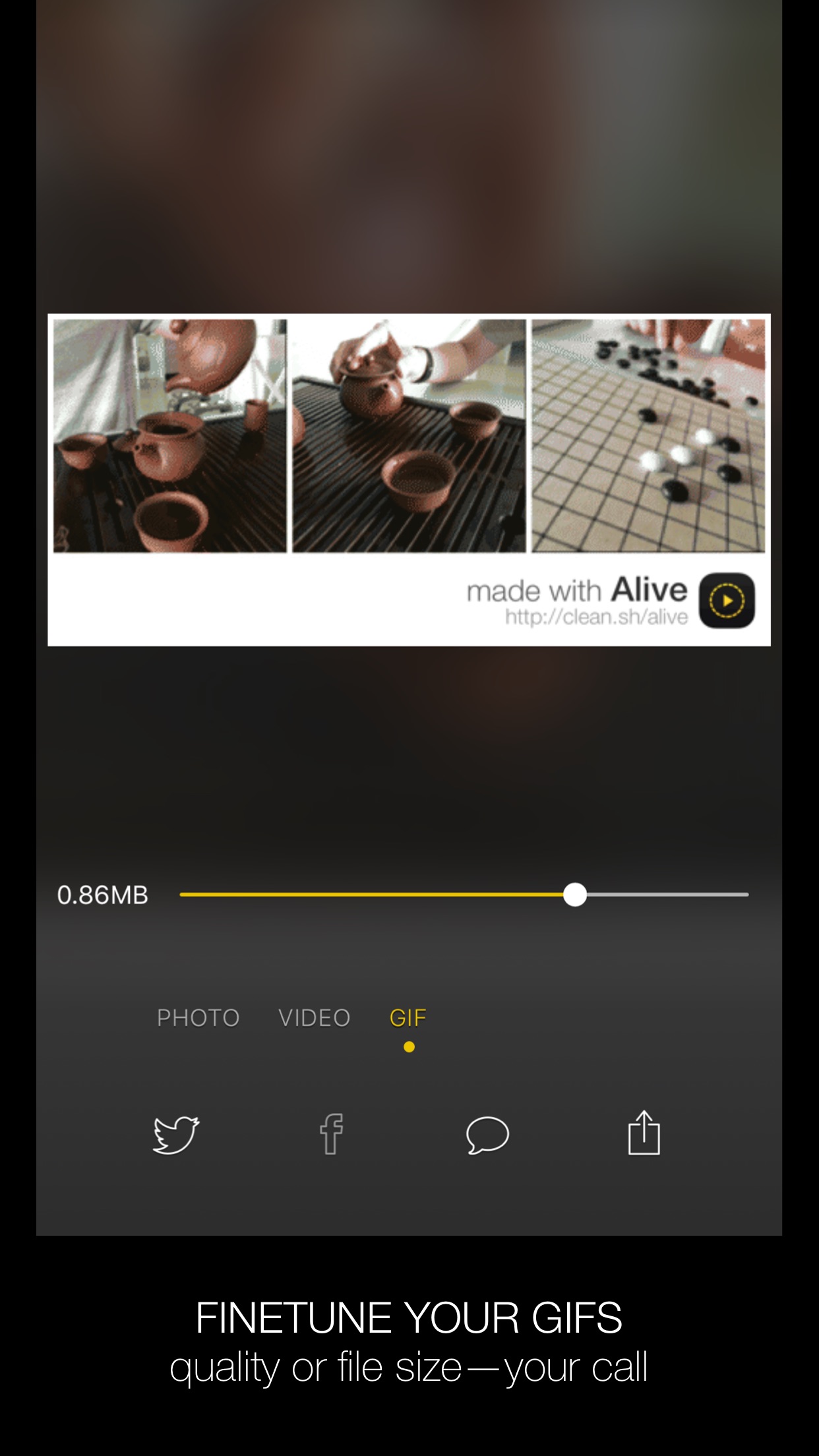 Screenshot do app Alive - Create & Share Animated Collages for Live Photos and Videos