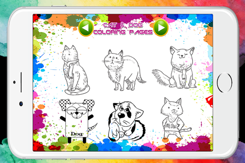 Game Dog and Cat Coloring Book for Preschool screenshot 3