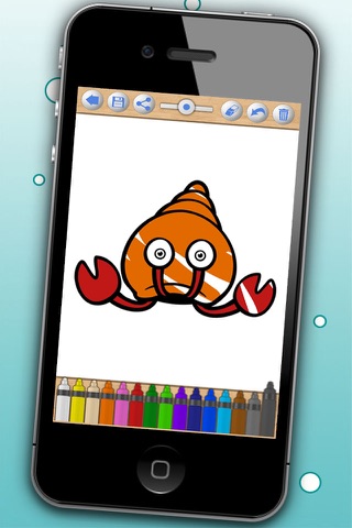 Coloring pages of aquatic animals (paint sea animals for kids) - Premium screenshot 4