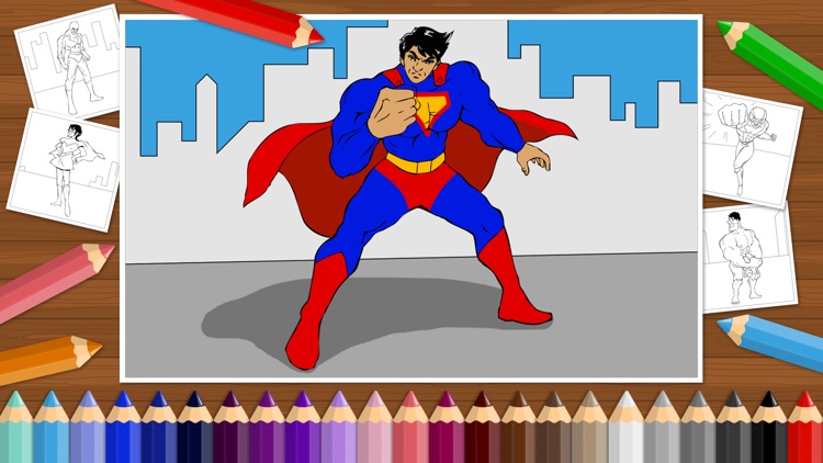 Superheroes - Coloring Book for Little Boys and Kids