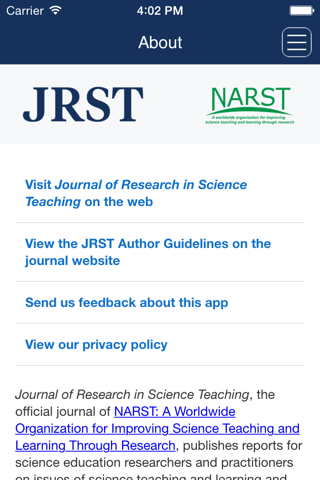 Journal of Research in Science Teaching screenshot 4