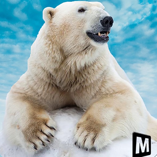 snarling polar bear