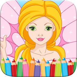 Beauty Fairy Princess Coloring Book Drawing for Kid Games