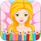 Beauty Fairy Princess Coloring Book Drawing for Kid Games