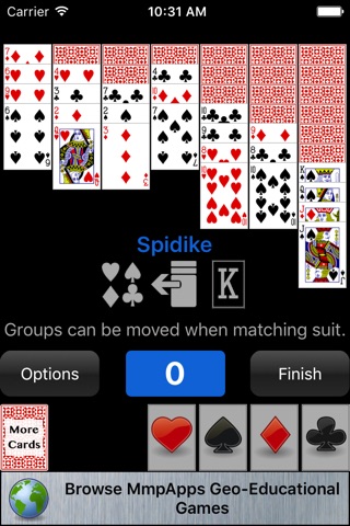 Spidike Solitaire screenshot 3