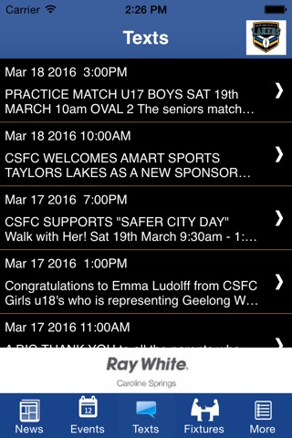 Caroline Springs Football Club screenshot 2