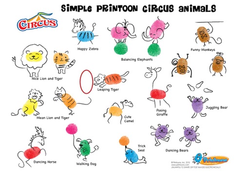 Printoons Simple Circus Fingerprint Art by Paula Alflen on Apple Books