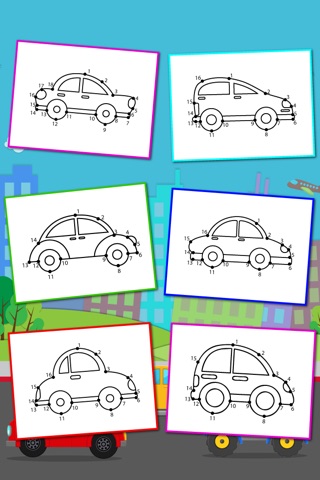 Cars Connect the Dots and Coloring Book - Toddler's Favorite Dot to Dot Game for Kids screenshot 2