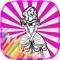 Princess Coloring Book - Printable Coloring Pages with Finger Painting