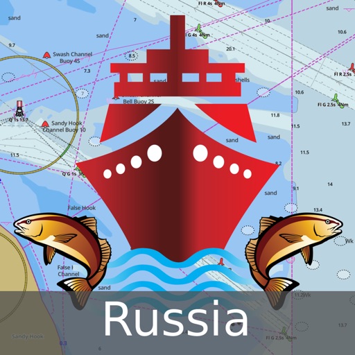 i-Boating:Russia rivers, lakes & waterways - Nautical/Marine Charts & Fishing Maps