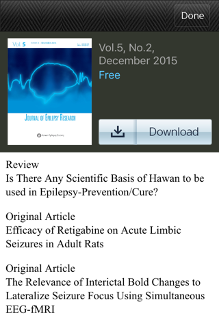 Journal of Epilepsy Research for iPhone screenshot 3