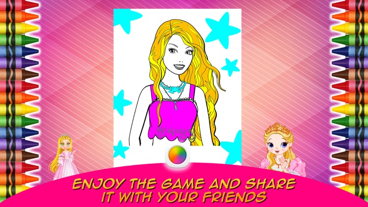 Princess Coloring Game - Girls Paint Games Coloring and Drawing - FREE screenshot-4