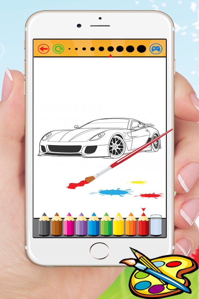 Sport Car Coloring Book Drawing Vehicles for Preschool Boys screenshot 2