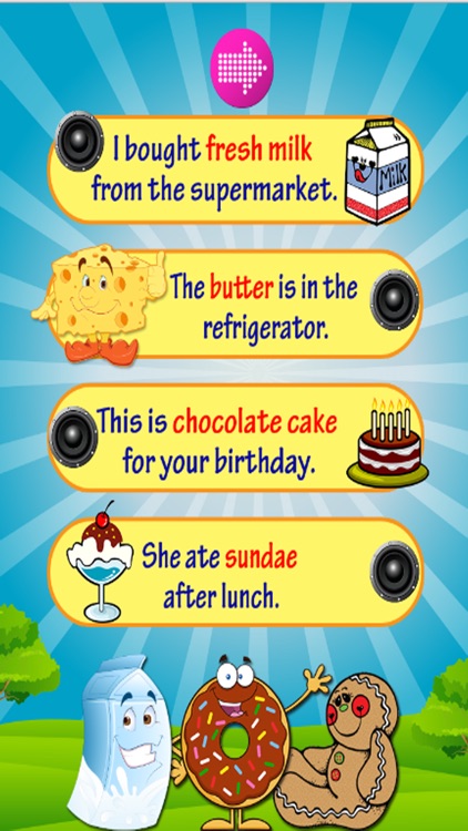 Learn English : Vocabulary - basic : free learning Education games for kids : foods : screenshot-3