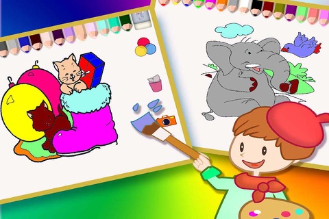Colouring Book 22 - Making the cartoon animal colorful screenshot 2