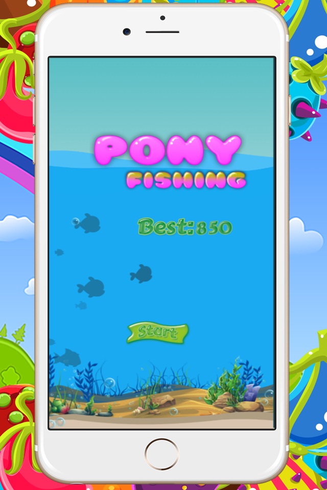 Little Unicorn Fishing Game For Kids - Pony and Turtle Boat screenshot 3