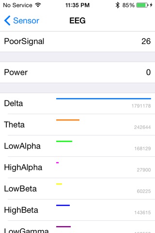 EEG Acceleration logger screenshot 3