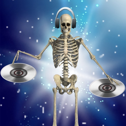 DJ Music for dancing skeleton icon