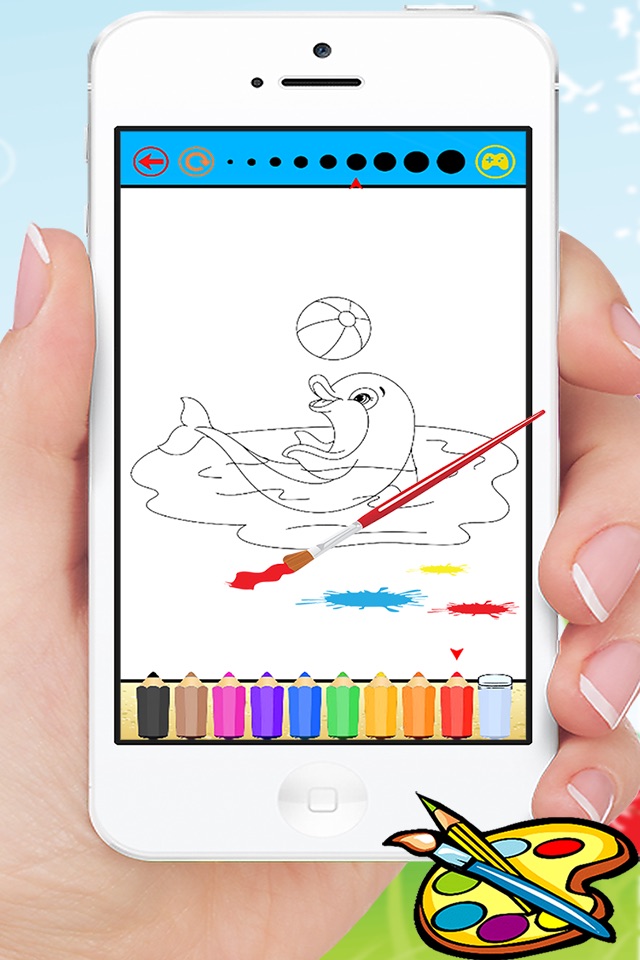 Mermaid & Sea Animal Coloring Book - Drawing for Kids Games screenshot 3