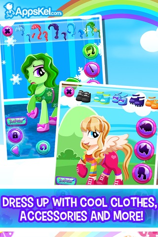 Little Princess Pony Descendants – Pets Dress Up Games for Girls Free screenshot 2