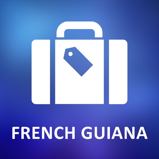 French Guiana Detailed Offline Map