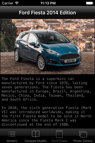 Specs for Ford Fiesta 2013 edition screenshot 4