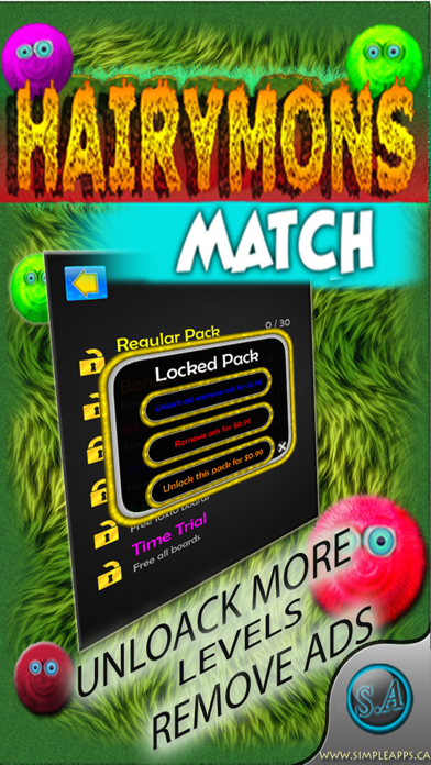 How to cancel & delete Hairy Mons - FREE Cloro Match Connect Puzzle Pipe Fun Game from iphone & ipad 4