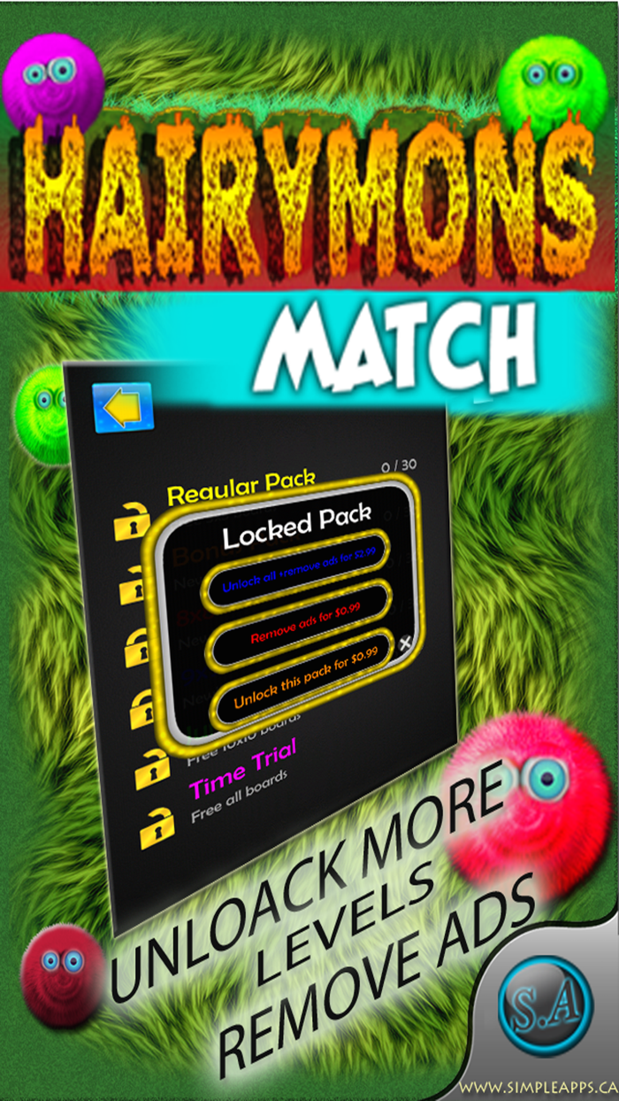 Hairy Mons - FREE Cloro Match Connect Puzzle Pipe Fun Game