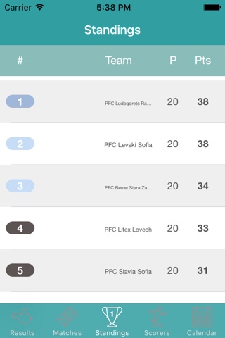 InfoLeague - Information for Bulgarian A League - Matches, Results, Standings and more screenshot 4