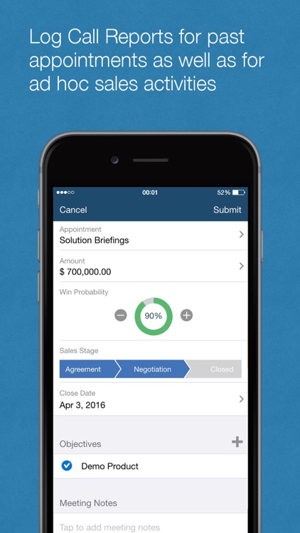 Oracle Sales Cloud Call Report