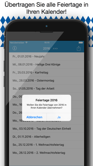 Feiertag Kalender Bayern(圖2)-速報App