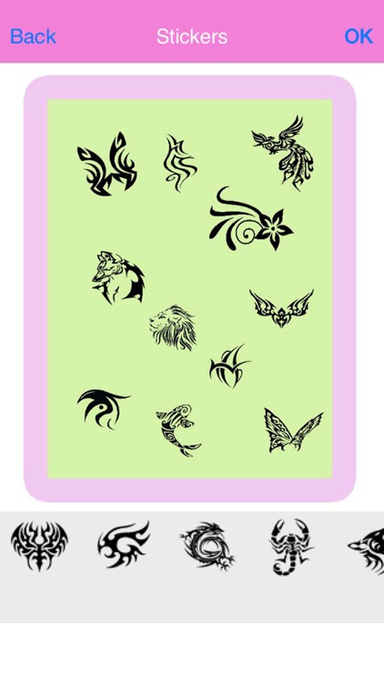 Tattoo Art Sticker Camera - For Your Photo or Pict